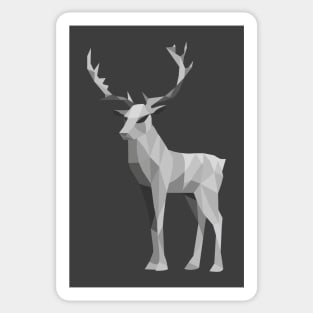 Grey Geometric Deer Sticker